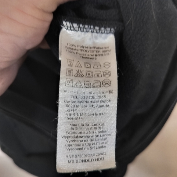 Mens Burton Columbo Dry Ride Snowboard Jacket Black Logo Polyester Size L - Picture 5 of 9